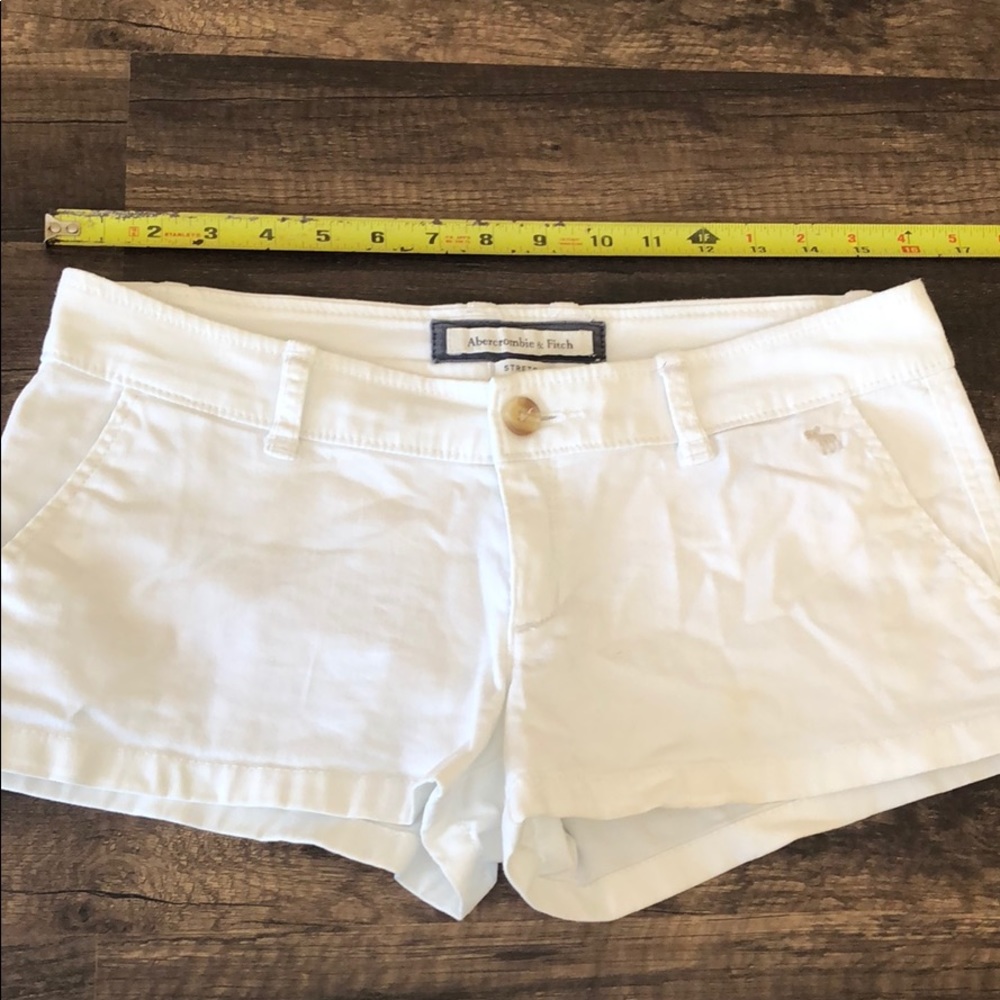 White denim shorts